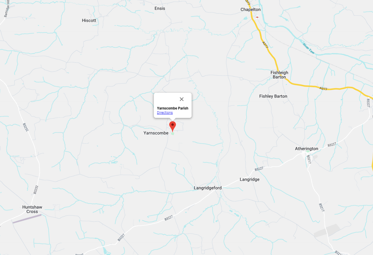 Map of Yarnscombe parish